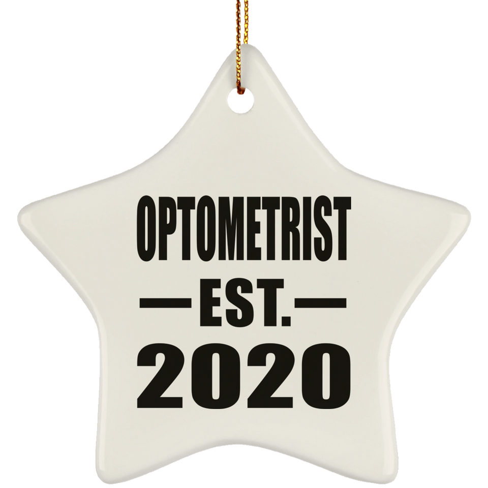 Optometrist Established EST. 2020 - Star Ornament