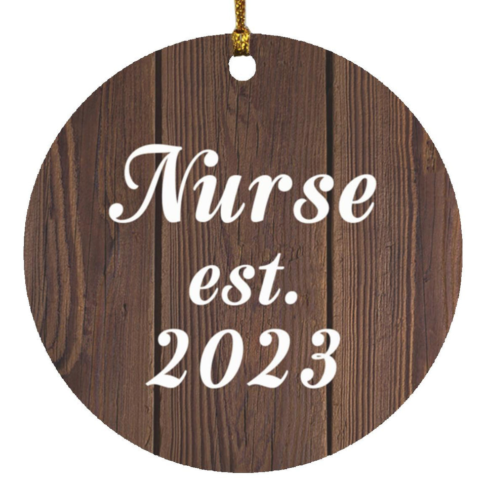 Nurse Established EST. 2023 - Circle Ornament D