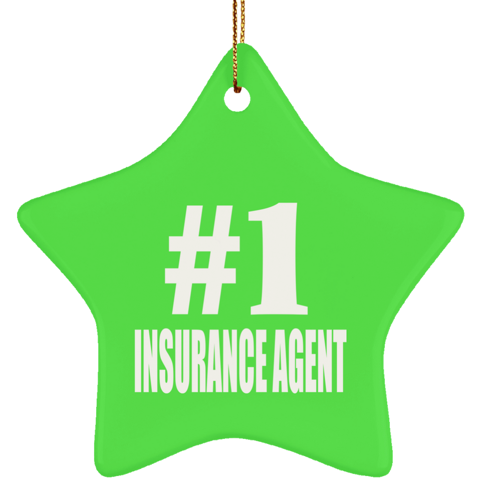 Number One #1 Insurance Agent - Star Ornament