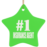 Number One #1 Insurance Agent - Star Ornament