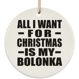 All I Want For Christmas Is My Bolonka - Circle Ornament
