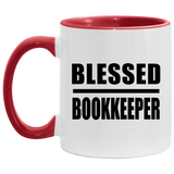 Blessed Bookkeeper - 11oz Accent Mug Red