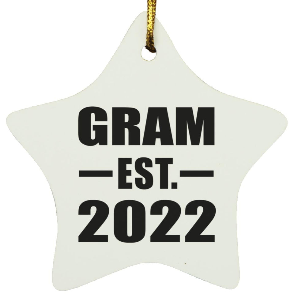 Gram Established EST. 2022 - Star Ornament