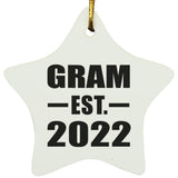 Gram Established EST. 2022 - Star Ornament