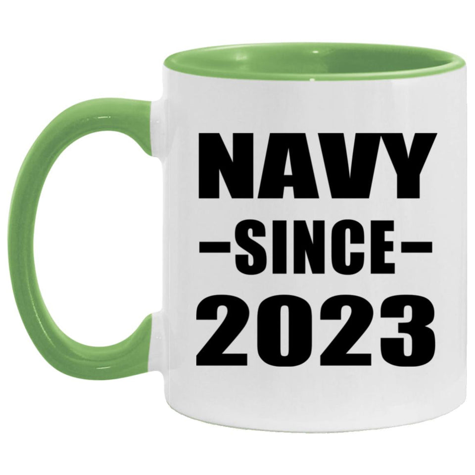 Navy Since 2023 - 11oz Accent Mug Green
