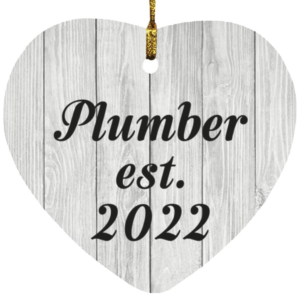 Plumber Established Est. 2022 - Heart Ornament F