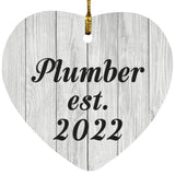 Plumber Established Est. 2022 - Heart Ornament F