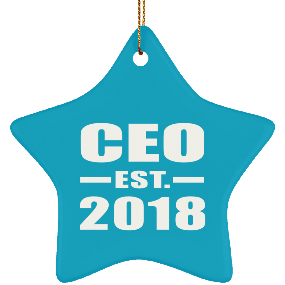 CEO Established EST. 2018 - Star Ornament