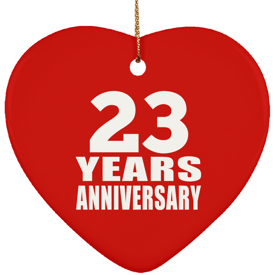 23rd Anniversary 23 Years - Heart Ornament