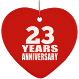 23rd Anniversary 23 Years - Heart Ornament