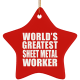 World's Greatest Sheet Metal Worker - Star Ornament