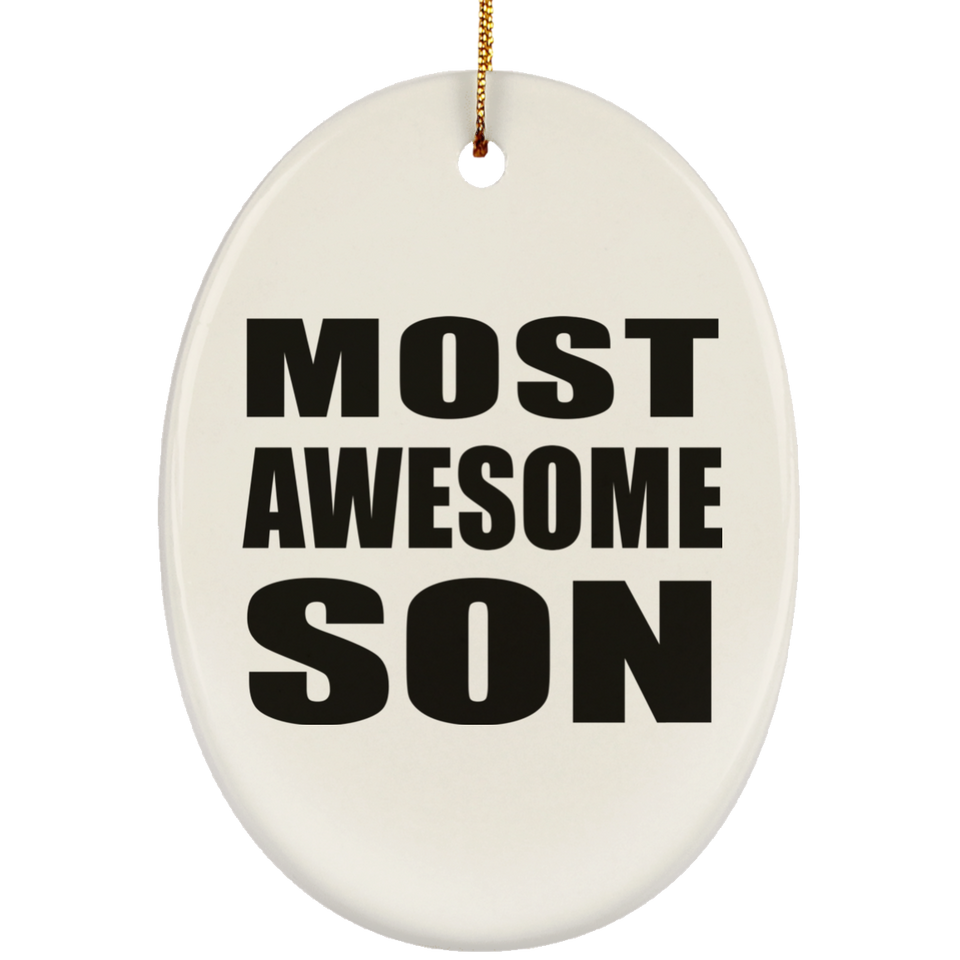 Most Awesome Son - Oval Ornament