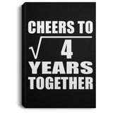 2nd Anniversary Cheers To Square Root of 4 Years Together - Canvas Portrait