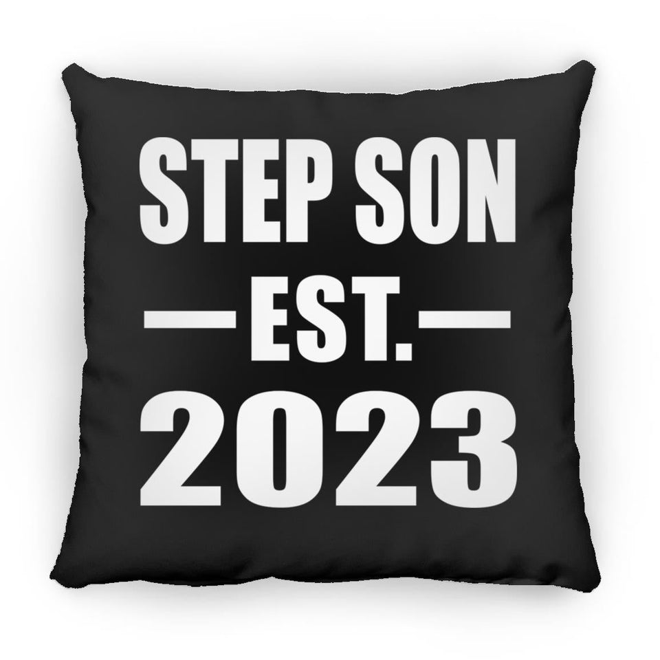 Step Son Established EST. 2023 - Throw Pillow Black