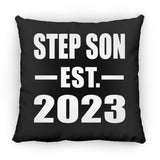 Step Son Established EST. 2023 - Throw Pillow Black