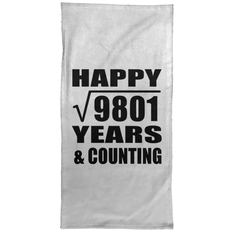 Happy 99th Anniversary Square Root of 9801 Years & Counting - Hand Towel