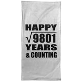 Happy 99th Anniversary Square Root of 9801 Years & Counting - Hand Towel