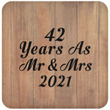 42 Years As Mr & Mrs 2021 - Drink Coaster C