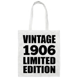 118th Birthday Vintage 1906 Limited Edition - Tote Bag White