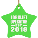 Forklift Operator Established EST. 2018 - Star Ornament