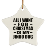 All I Want For Christmas Is My Jindo Dog - Star Ornament
