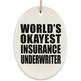 World's Okayest Insurance Underwriter - Oval Ornament