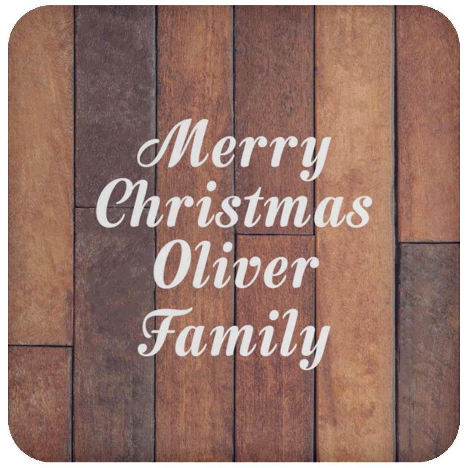 Merry Christmas Oliver Family - Drink Coaster E