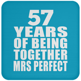 57th Anniversary 57 Years Of Being Mrs Perfect - Drink Coaster
