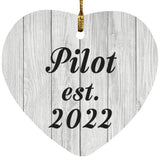 Pilot Established Est. 2022 - Heart Ornament F