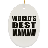 World's Best Mamaw - Oval Ornament