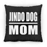 Jindo Dog Mom - Throw Pillow Black