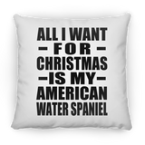 All I Want For Christmas Is My American Water Spaniel - Throw Pillow