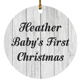 Heather Baby's First Christmas - Circle Ornament F
