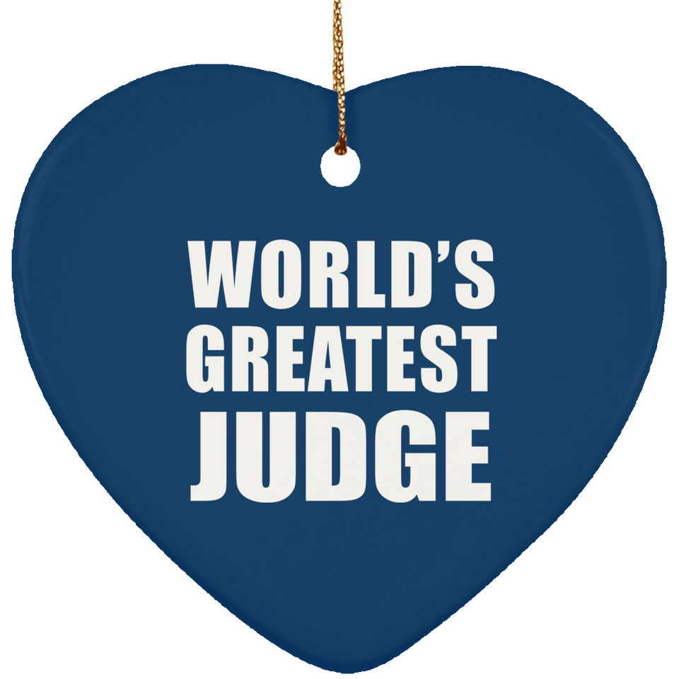 World's Greatest Judge - Heart Ornament