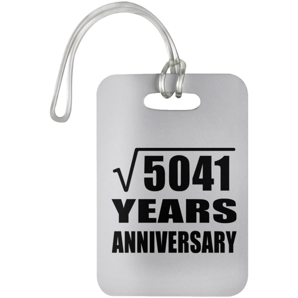 71st Anniversary Square Root of 5041 Years Anniversary - Luggage Bag Tag