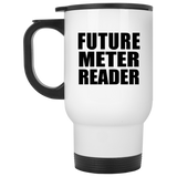 Future Meter Reader - White Travel Mug