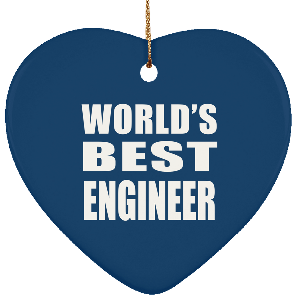 World's Best Engineer - Heart Ornament
