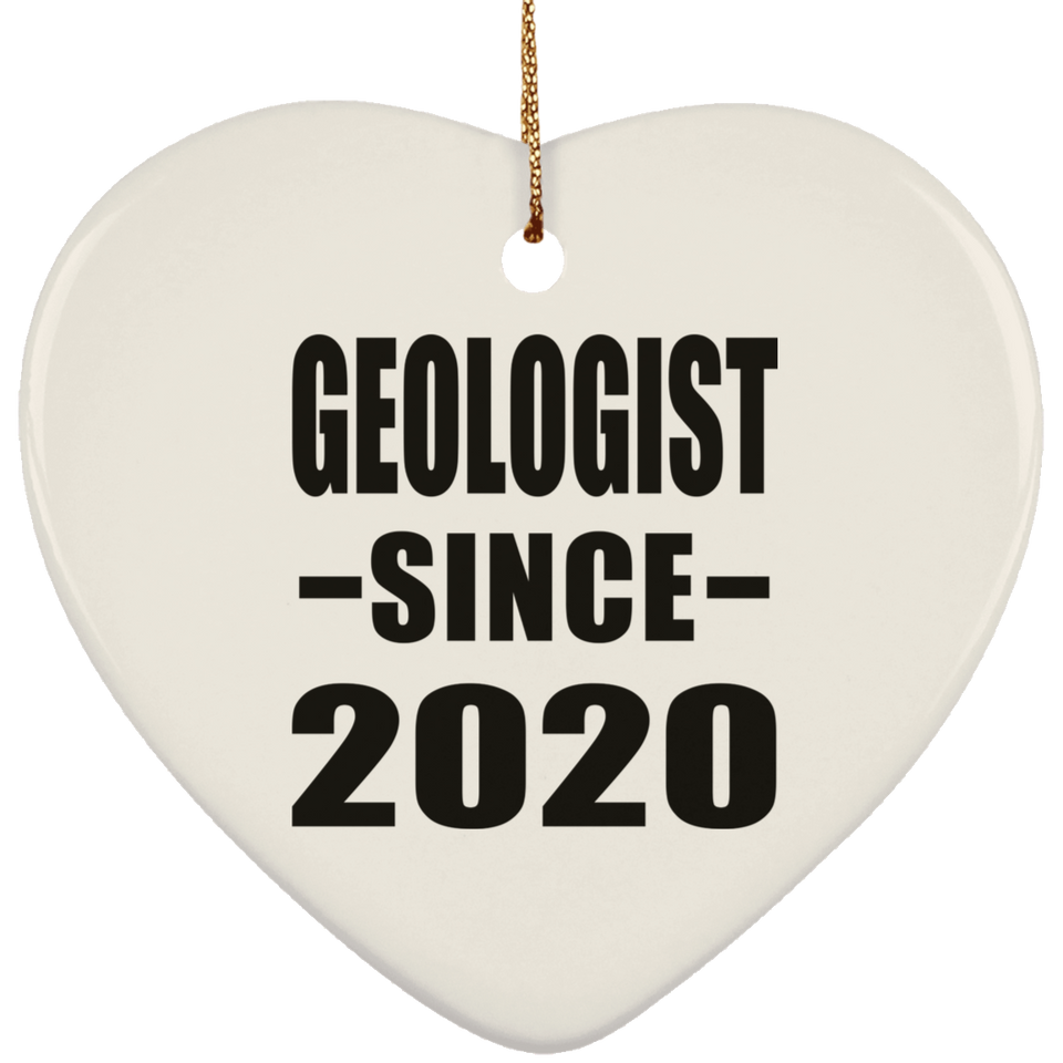 Geologist Since 2020 - Heart Ornament