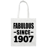 117th Birthday Fabulous Since 1907 - Tote Bag White