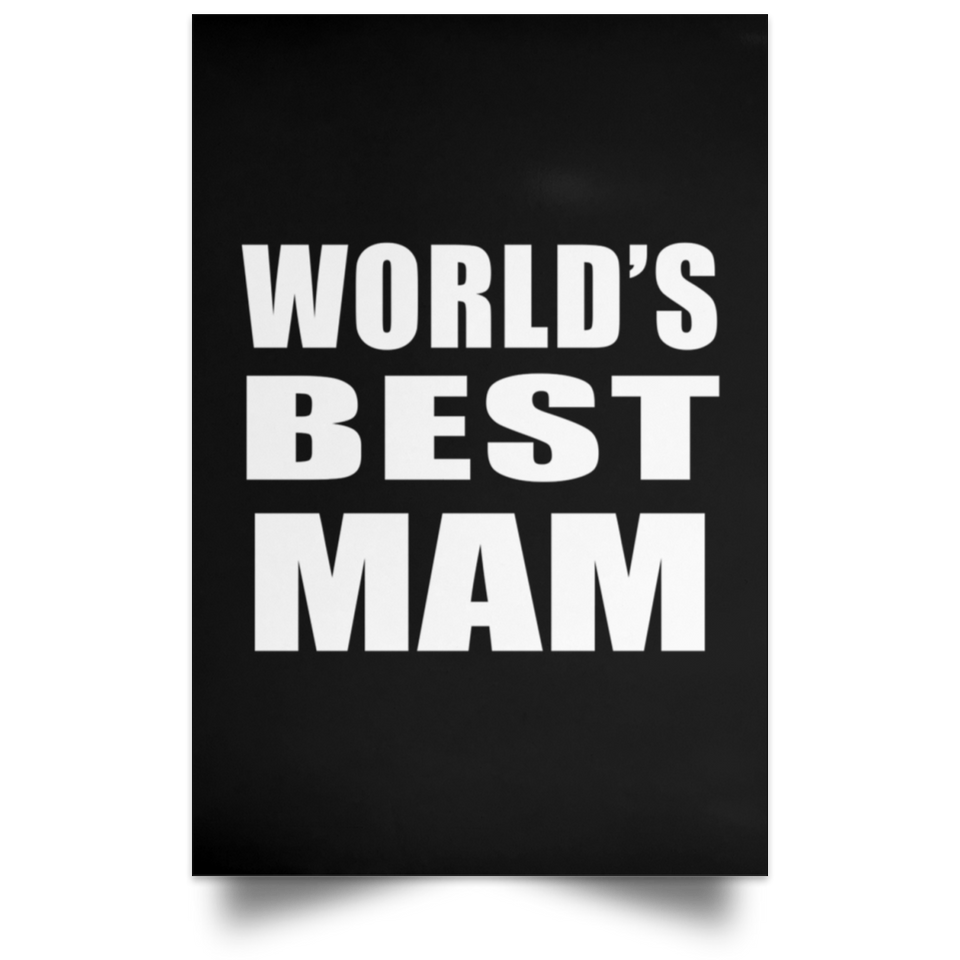 World's Best Mam - Poster Portrait