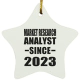 Market Research Analyst Since 2023 - Star Ornament
