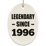 28th Birthday Legendary Since 1996 - Oval Ornament
