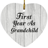 First Year As Grandchild - Heart Ornament F