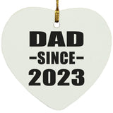 Dad Since 2023 - Heart Ornament