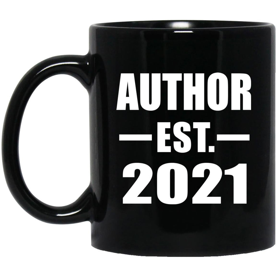 Author Established EST. 2021 - 11oz Coffee Mug Black