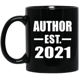 Author Established EST. 2021 - 11oz Coffee Mug Black