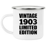 121st Birthday Vintage 1903 Limited Edition - 12oz Camping Mug