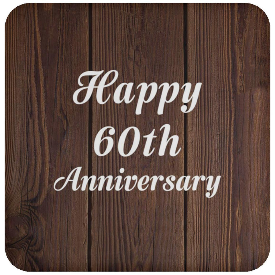 Happy 60th Anniversary - Drink Coaster D