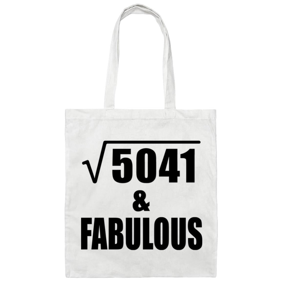 71st Birthday Square Root of 5041 & Fabulous - Tote Bag White