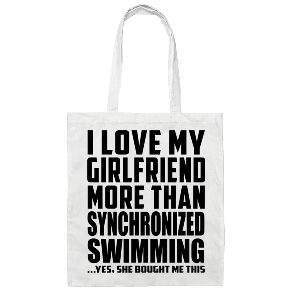 I Love My Girlfriend More Than Synchronized Swimming - Tote Bag White